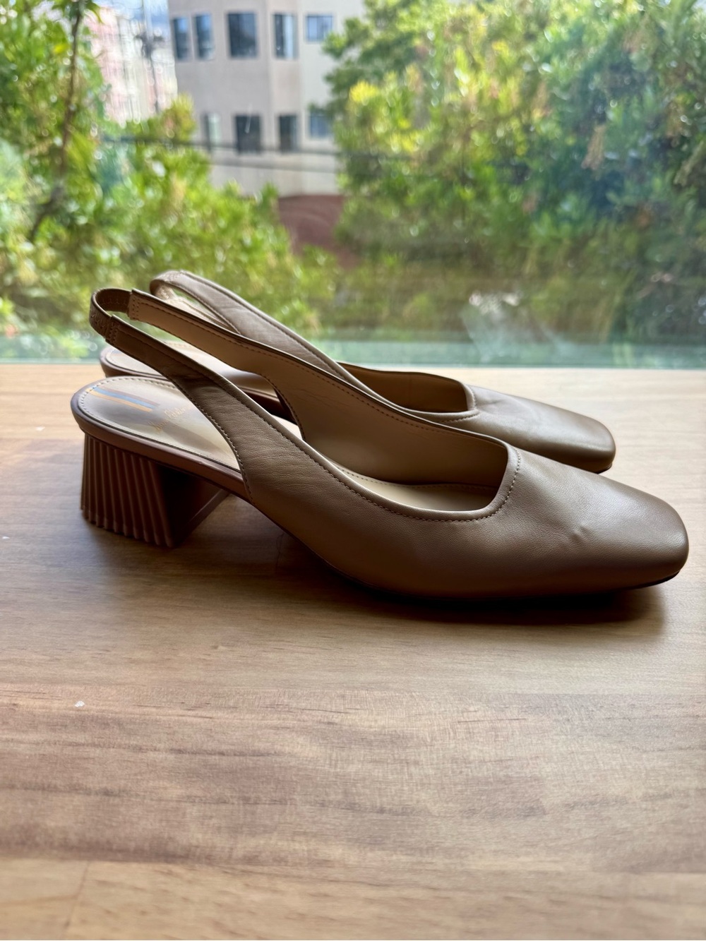Sam Edelman (USED) Slingback Block Heel Pumps in Beige Nude Size 9 - Picture 12 of 13